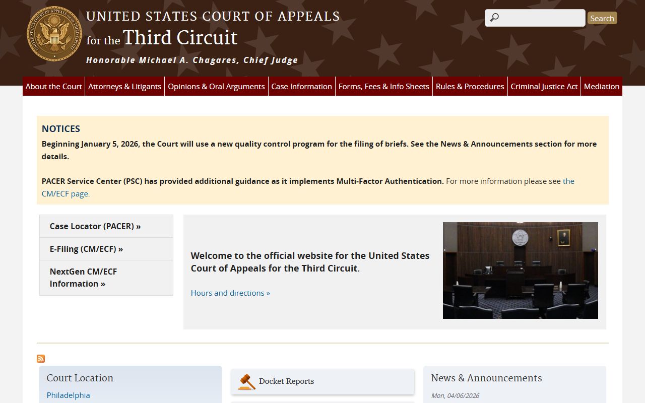 Northampton County Court of Common Pleas records and Third Circuit appeals